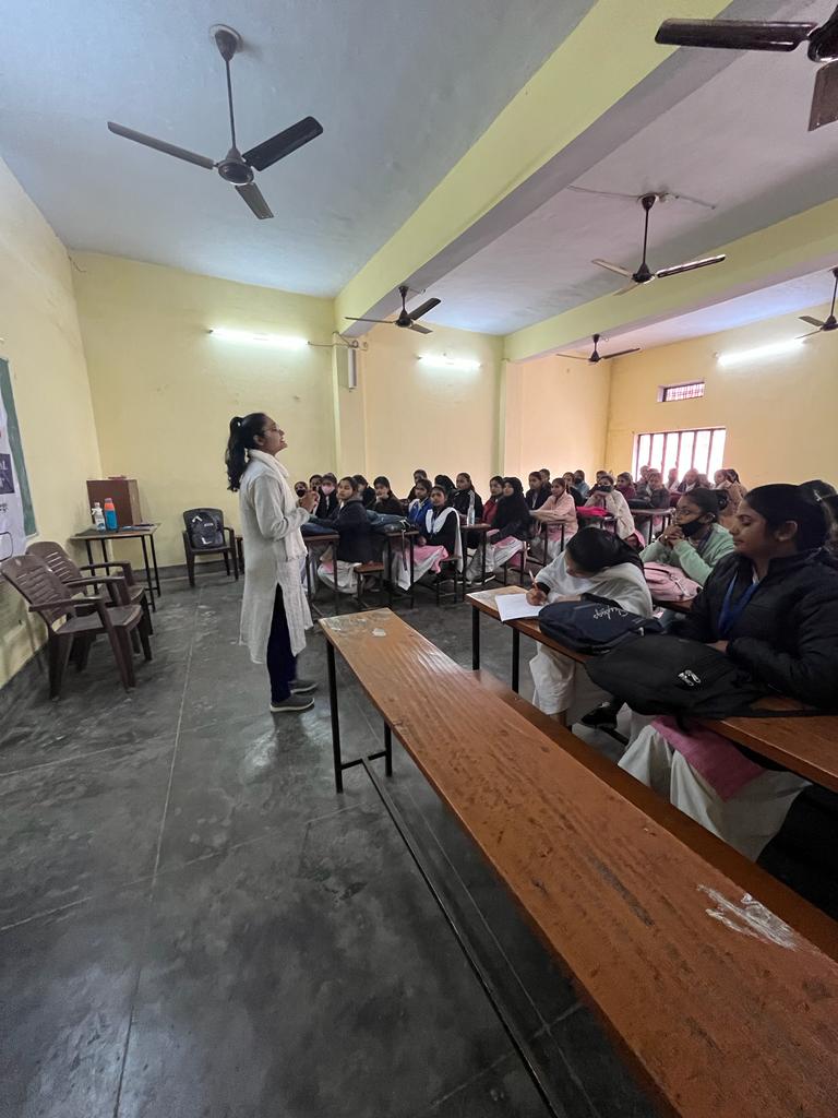 Fourth SENSITIZATION WORKSHOP on 'Mental Health- myths and  misconceptions' was organised on 03/02/2023 at RAMADHEEN SINGH GIRLS' DEGREE COLLEGE....Mr Ravi Shankar Raina discussed briefly about the topic..