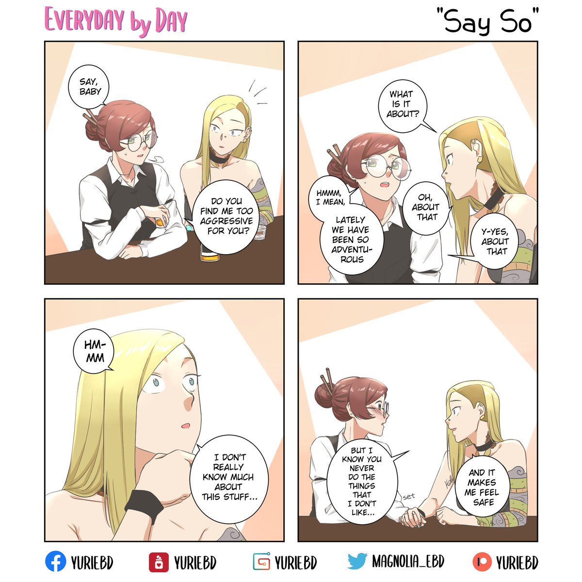 magnolia_ebd's tweet photo. Everyday by Day 4koma - Chap 041 "Say So"
Oh Gisel you're so precious :heart:
---
You can also subscribe our Patreon for the bonus content https://t.co/eH4435iStA
#EBD_gwen #EBD_gisel #EBD_wendy #magnolia #YuriEBD https://t.co/bh8PC4sP8K
