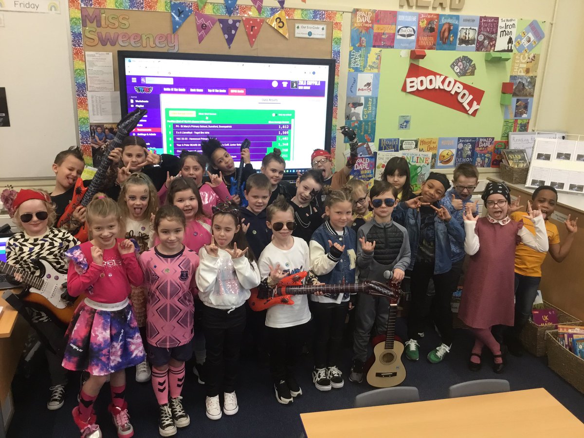 MissSweeney91's tweet photo. Happy Number Day from Hazel class 👨‍🎤🧑‍🎤👩🏻‍🎤🕺🏻🎤🎸 #NSPCCROCKS @PinehurstP https://t.co/dG3Ch2BplF