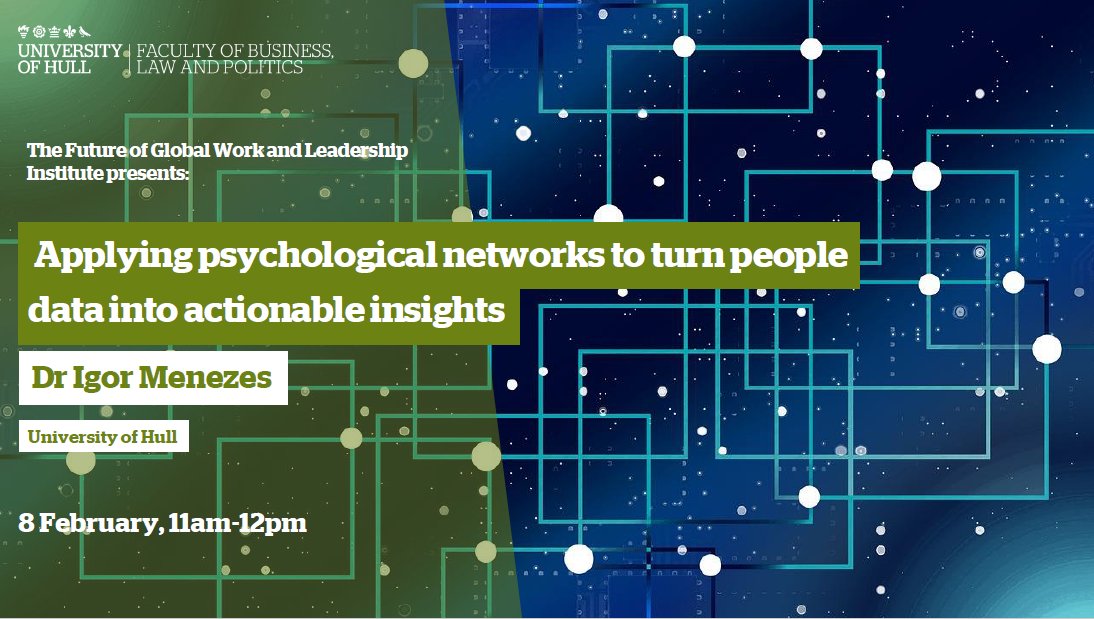 Join us on the 8th February to hear from Dr Igor Menezes, 'Applying psychological networks to turn people data into actionable insights'. All welcome, please register here: attendee.gotowebinar.com/register/62009… @Culture_Campus_