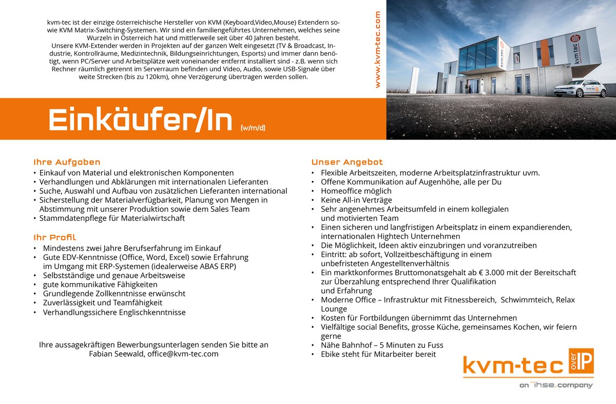 We want you! 
kvm-tec.com/unternehmen/pa…