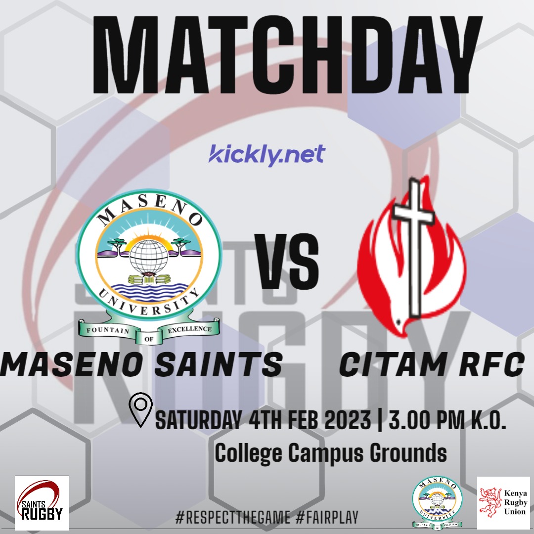 MasenoUniSports's tweet photo. Our rugby players will be bringing their A-game in a match where tackles are harder, scrums are stronger, and tries are sweeter this Saturday at the College Campus Grounds
#MasenoSaints
@Maseno_Uni
@equator_fm
@OfficialKRU
@fasuafrica
@FancySportsA
@ja_adalo
@MasenoAlumni https://t.co/YK8LV38UHm