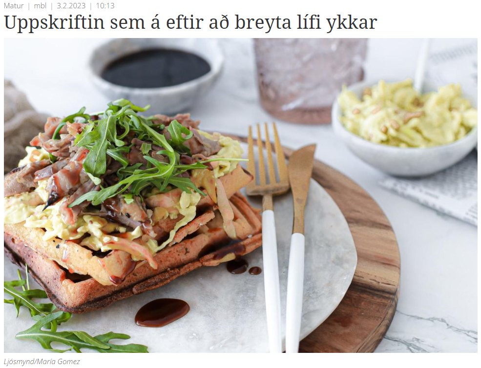 Erkitekt's tweet photo. Ef fréttir eiga að breyta lífi mínu af einhverri alvöru þá vil ég fá upptalningu á því hvaða tölur koma næst í Eurojackpot eða hvar sálufélagi minn er að fela sig. Önd á vöfflu er ekki að fara að breyta lífi mínu alveg nógu mikið. Step up your game, fréttir. https://t.co/6Nn48lPWOY