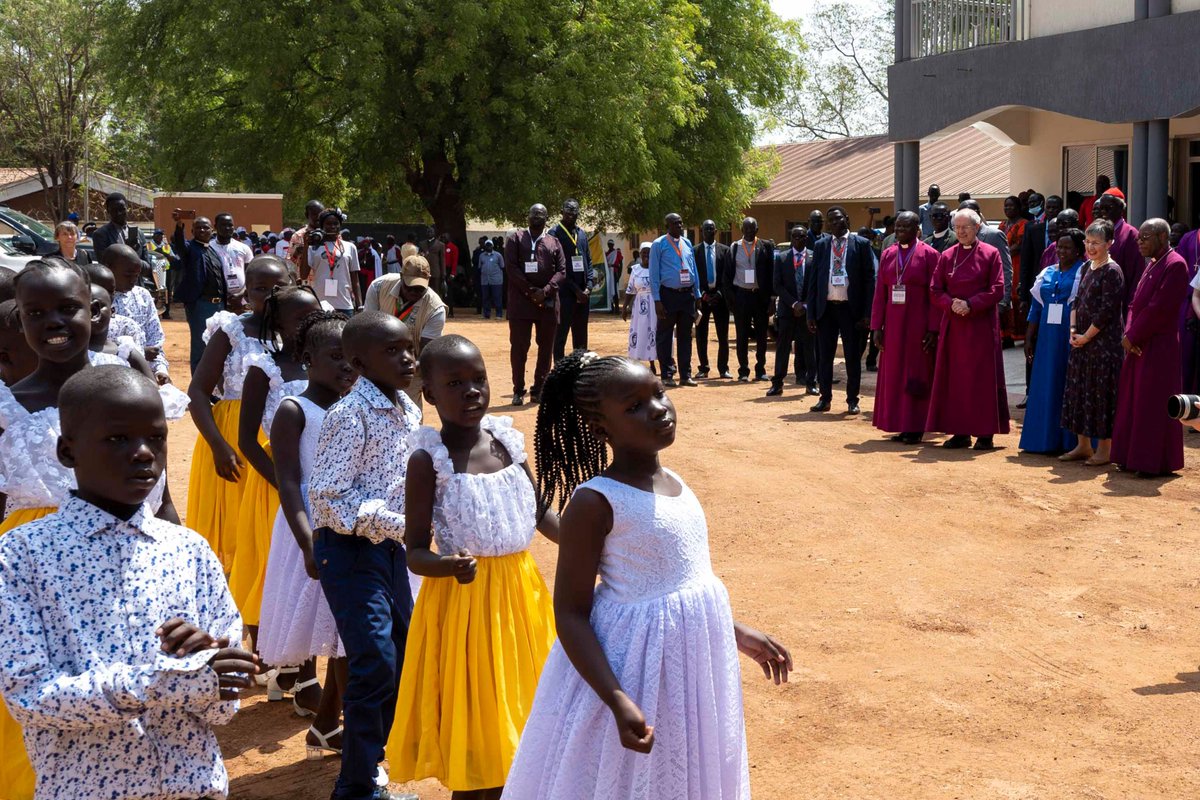 Thank you to our Anglican sisters and brothers in the <a href="/ECSouthSudan/">The Episcopal Church of South Sudan</a> for welcoming us so joyfully to Juba this morning. 

We share in your joy of the Lord and we look forward to meeting the Holy Father this afternoon.