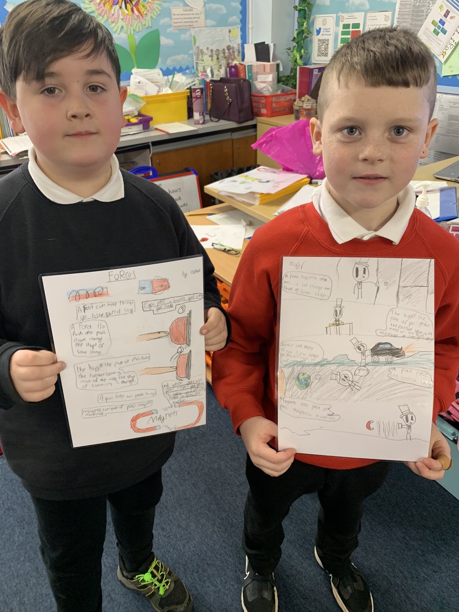 MrsFlemingP4's tweet photo. P4 have been learning about forces and made posters to demonstrate their learning https://t.co/E4qrgnS13h