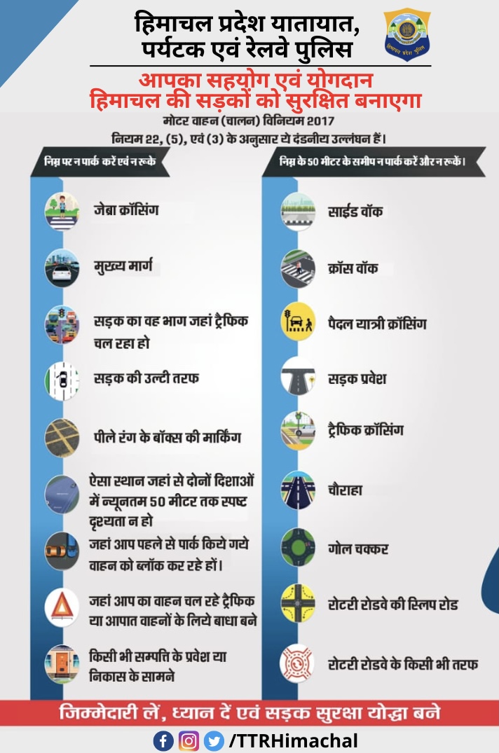 TTRHimachal's tweet photo. #RoadSafety #TraffficRules #Traffic #MoterVehicleRegulations #MoterVehicleAct #Himachal #HimachalPradesh #HimachalPolice #Police #TTRHimachal @himachalpolice https://t.co/CSVzS44VRO