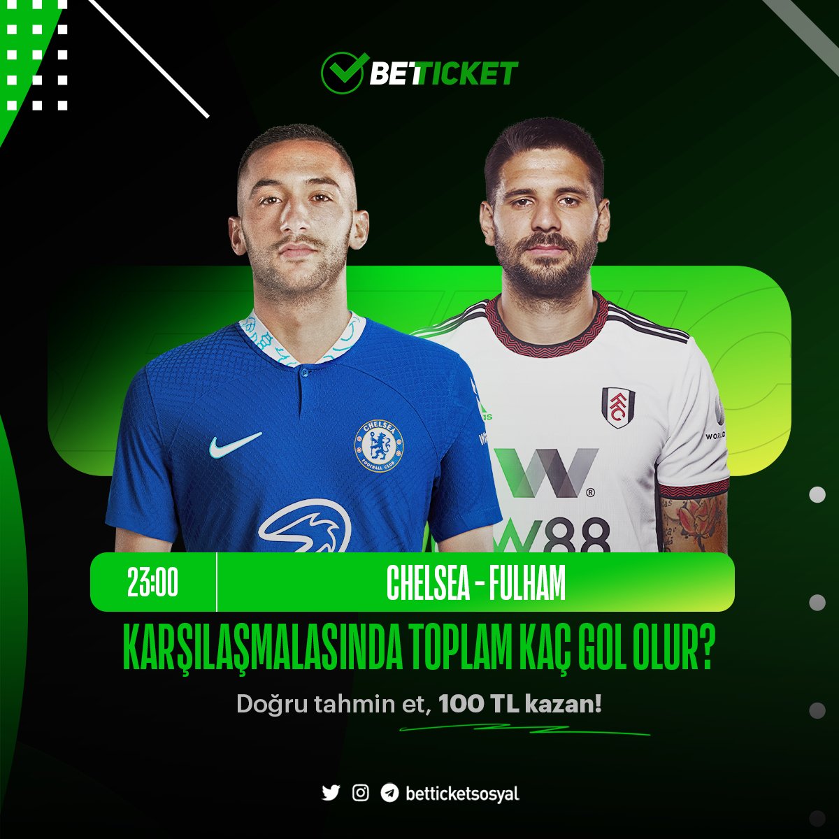 🤩 100 TL Kazanmak İster Misin?

⚽️ 23:00 | Chelsea - Fulham Karşılaşmalasında Toplam Kaç Gol Olur?

💸 Doğru bil, 100 TL kazanma fırsatı yakala!

🟢 Son 3 günde minimum 50 TL yatırım ve RT'yi unutma!

 Katılım Linki: buff.ly/3l17Psp