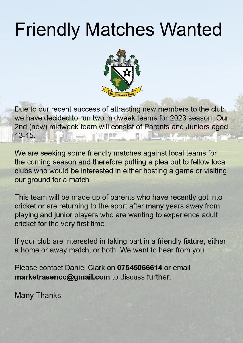 Market Rasen Town CC tweet media