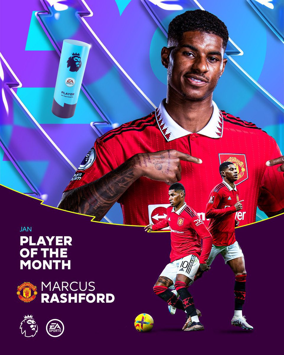 🚨🚨| Marcus Rashford has WON the January PL Player of the Month award. 🎖️