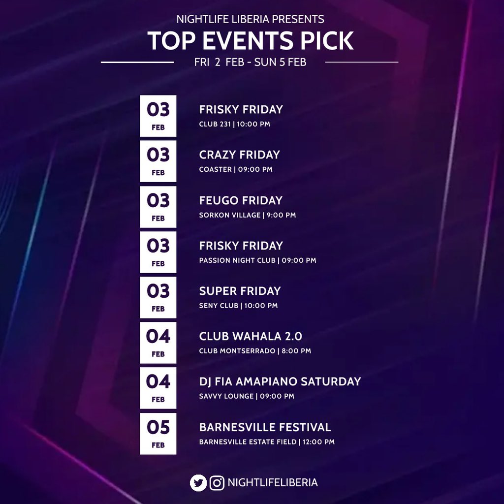 Nightlifelib's tweet image. Weekend plans? We&apos;ve got you covered 🎉 #TopEvents #NonStopFun