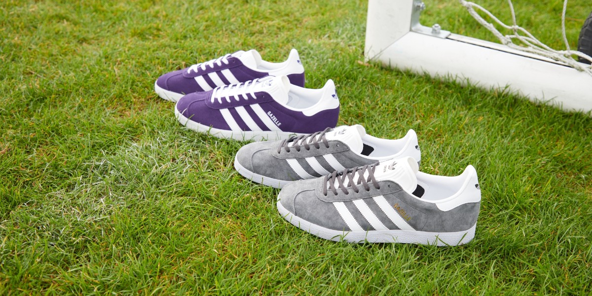 You can't beat the classic @adidasoriginals Gazelle ❤️ PURPLE vs GREY? What do you reckon?