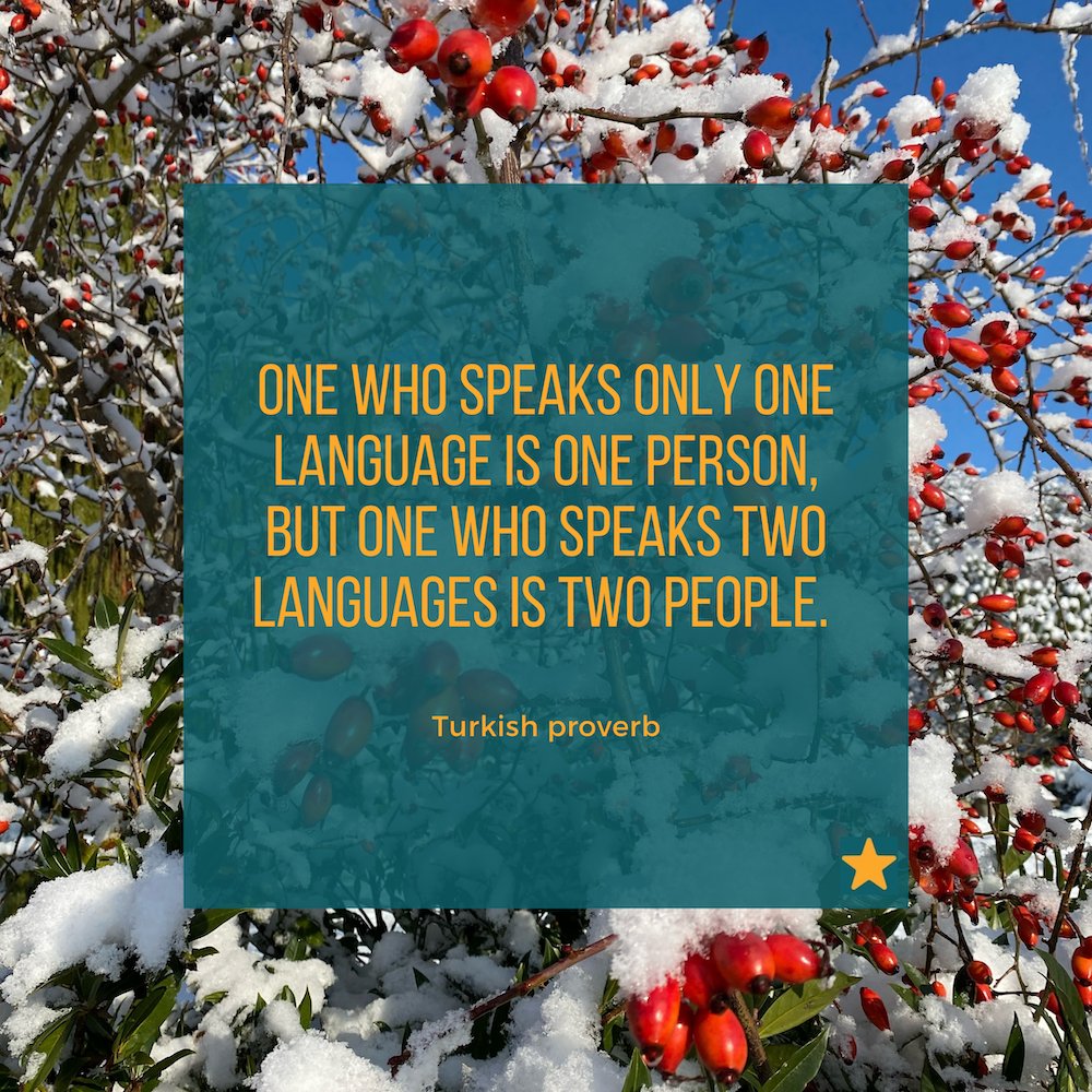 vaultrice's tweet photo. "One who speaks only one language is one person, but one who speaks two languages is two people."
Turkish proverb
#localistars #translator #translation #l10n #t9n #xl8 #m17n #translationjob #freelancetranslator #translationagency #quoteoftheday https://t.co/llVandnzAZ