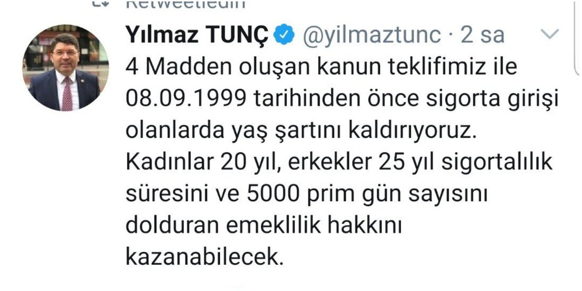 @yilmaztunc Sn @yilmaztunc Vekilim Hani 5000 Prim gününü dolduran herkes Emekli olabilecekti bu mudur sizin çözümünüz kademeli Prim nerden çıktı kabul etmiyoruz.
#KademeliPrimeHayir 
#MilleteŞartKoyamazsınız 👇👇👇