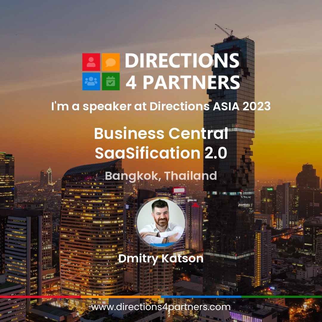 Was waiting for that 3 years 😉 Can’t wait to see my friends and meet new one’s in amazing Thailand! <a href="/DirectionsEMEA/">Directions for Partners</a> #directionsASIA #msdyn365bc