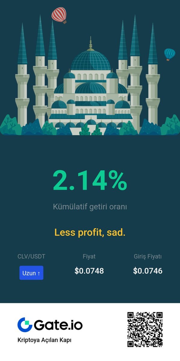 #CLV de 7x long pozisyon açtım, 7x den fazlasını açmam, #binance #Coinbase gibi büyük borsalarda listeli olan bu proje saatlik tek mumda %30 %40 görebilir, bu yüzden aç gözlü olmayın.
Coinlistten ön satışi yapilan bu proje şuanda ico fiyatindan 2 kattan fazla ucuz,