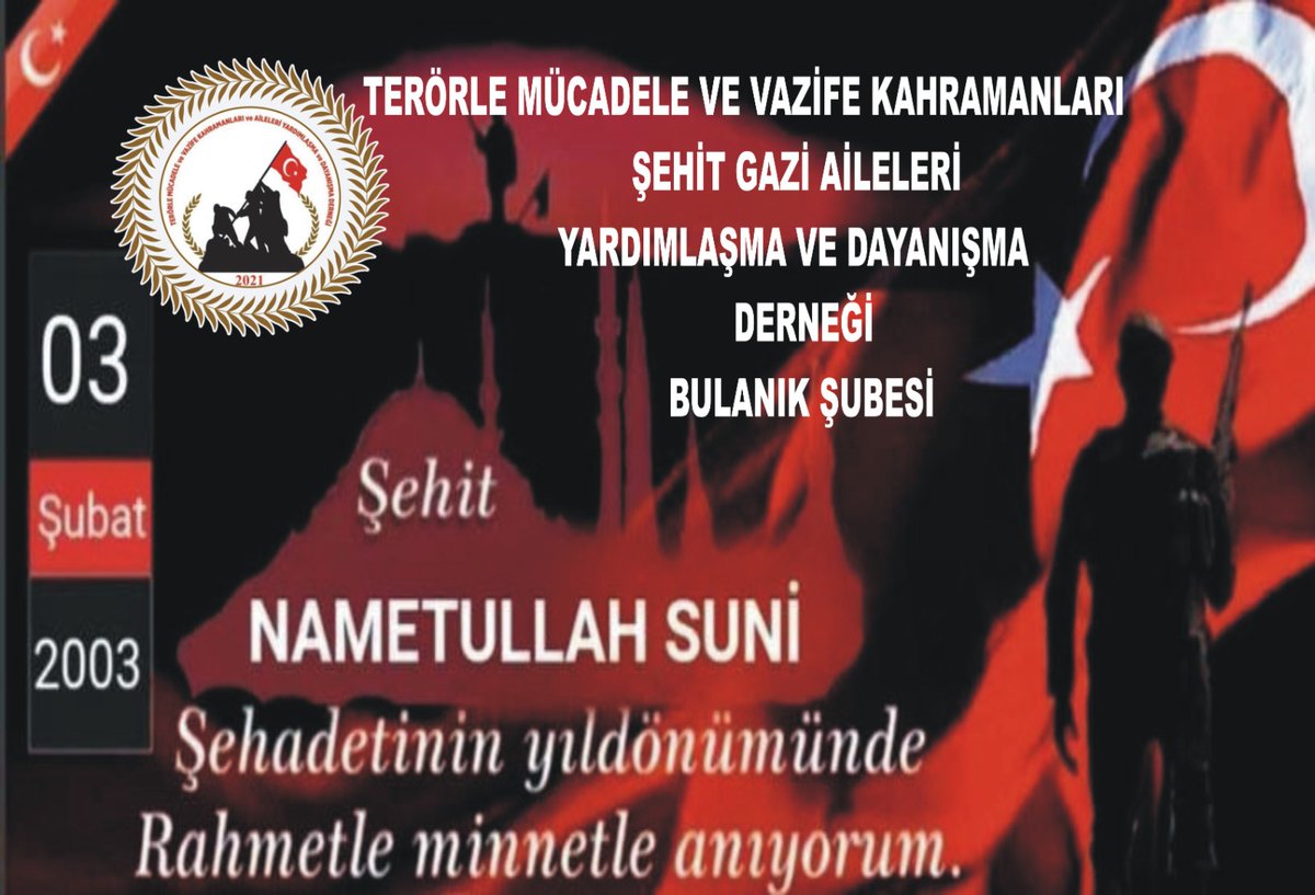VAZİFE KAHRAMANLARI, ŞEHİT - GAZİ AİLELERİ BULANIK (@vazifeb) on Twitter photo 