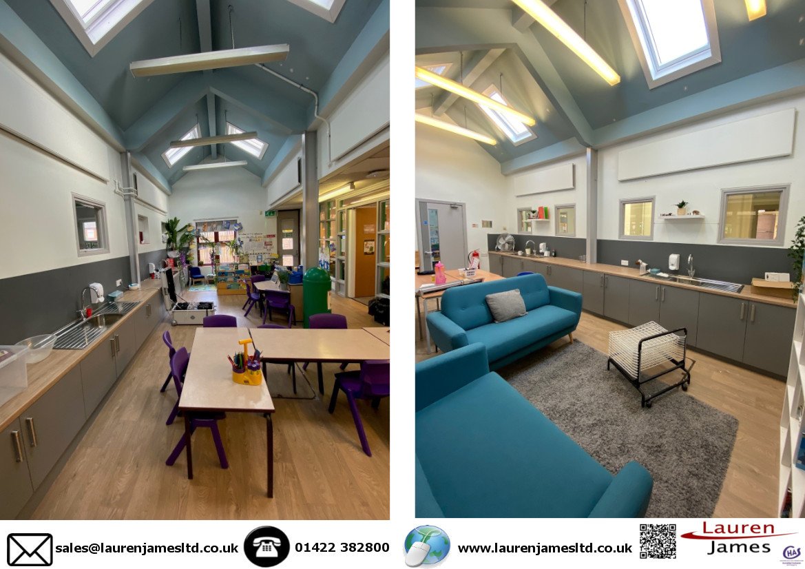 LaurenJamesLtd's tweet image. Greenmount School Leeds
#schoolinteriors #flooring #decorating #kitchenunits #schoolrefurbishment