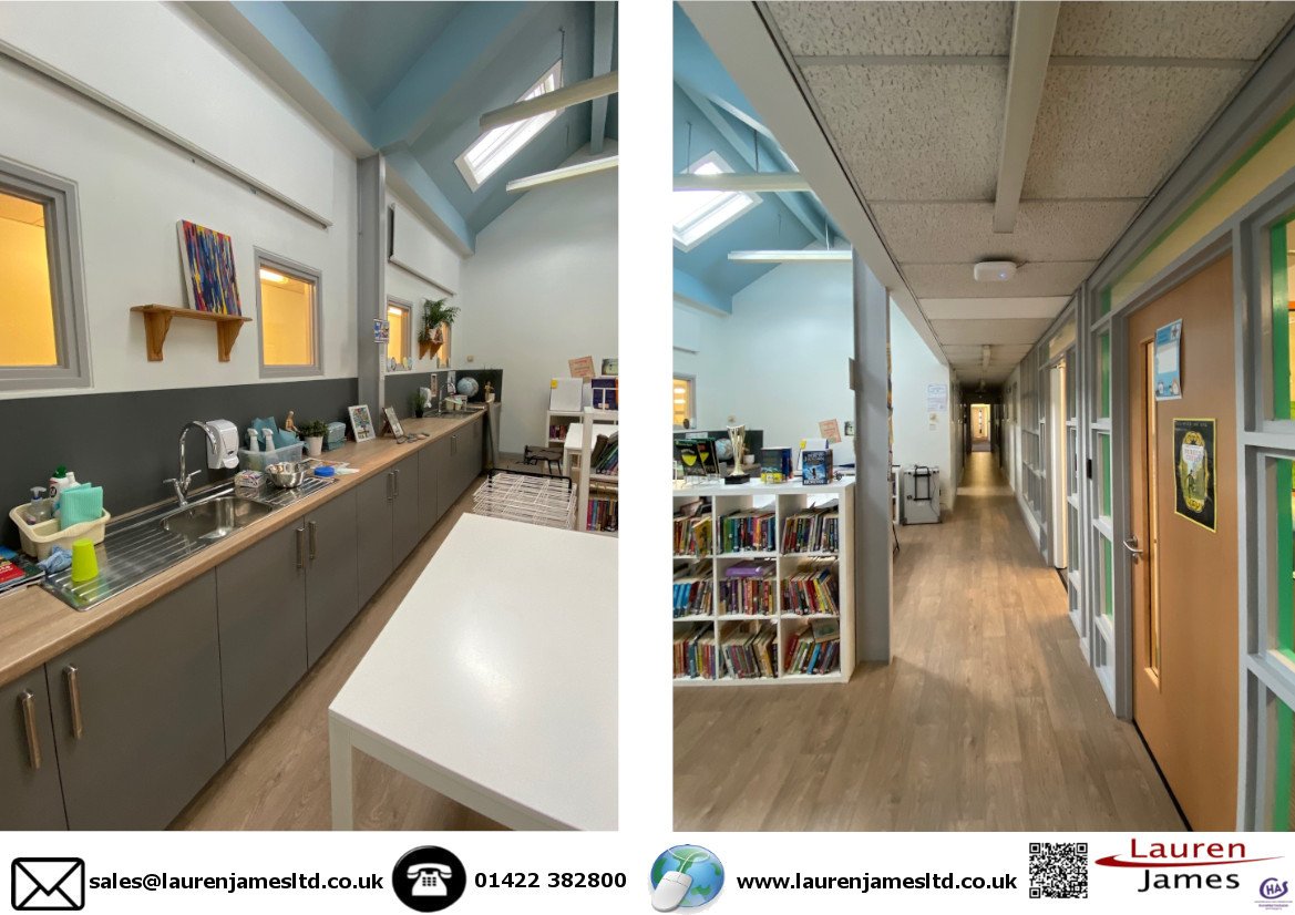 Greenmount School Leeds
#schoolinteriors #flooring #decorating #kitchenunits #schoolrefurbishment