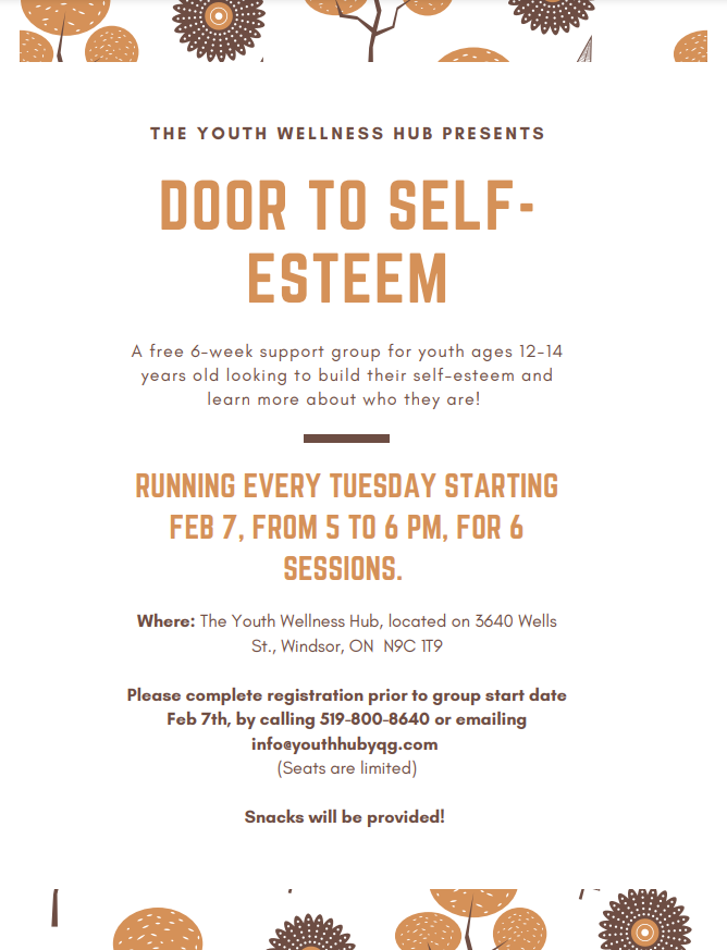 WECDSB's tweet photo. Self esteem is an essential part of wellness, but it doesn't come naturally to everyone. This will be a great opportunity for young people to learn more about building their self esteem. https://t.co/tHMqsXCQkQ