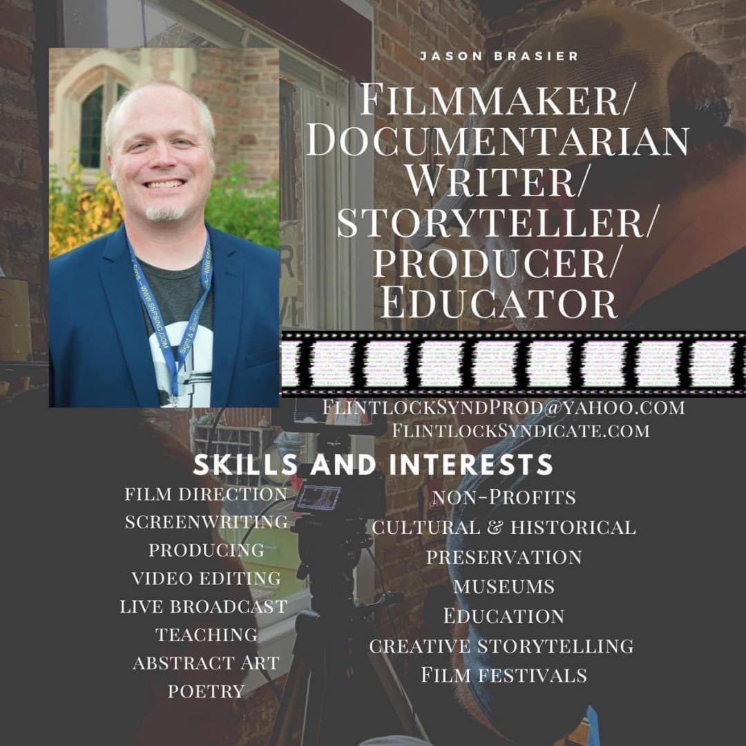 JasonBrasier's tweet image. Seeking some side work in media, documentary or podcast. #sidework #podcast #work #media 
Email me at flintlocksyndprod@yahoo.com if I can be of service. 
#Job #forhire #sidejob #film #Documentary #podcast #remote