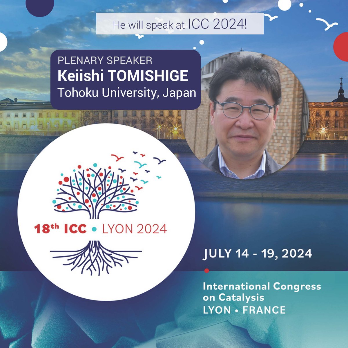 Go check our Plenary conference programme! icc-lyon2024.fr/en/scientific-… Highlight this week on Pr. K. Tomishige! @reseauSCF @DivcatScf