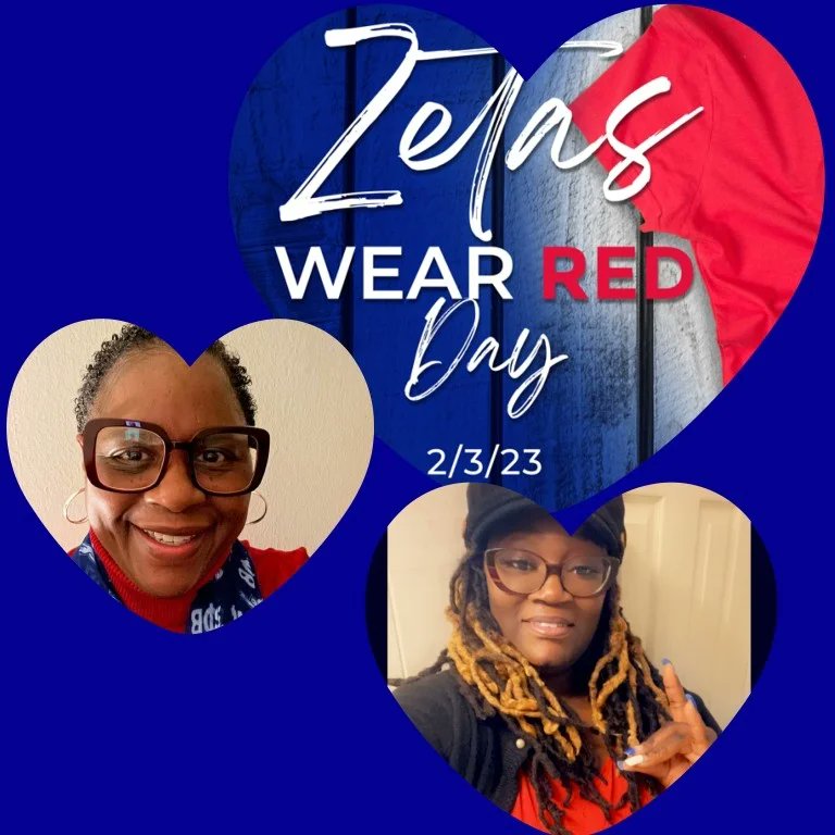 We are kicking off our campaign for Heart Health Month.  Find out more about heart health at goredforwomen.org
We encourage you to wear red today and tag us to show your support.  #ZetasWearRed #zphib #zetaphibeta #WearRedDay #pazetaswearred #AAOZ