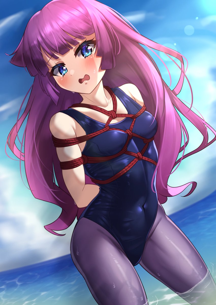 シチュエーションが謎なスク水タイツロミンちゃん緊縛絵です
 #遊戯王SEVENS  https://t.co/0uChtlDHvm… 