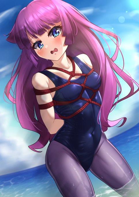 シチュエーションが謎なスク水タイツロミンちゃん緊縛絵です
 #遊戯王SEVENS  https://t.co/0uChtlDHvm… 