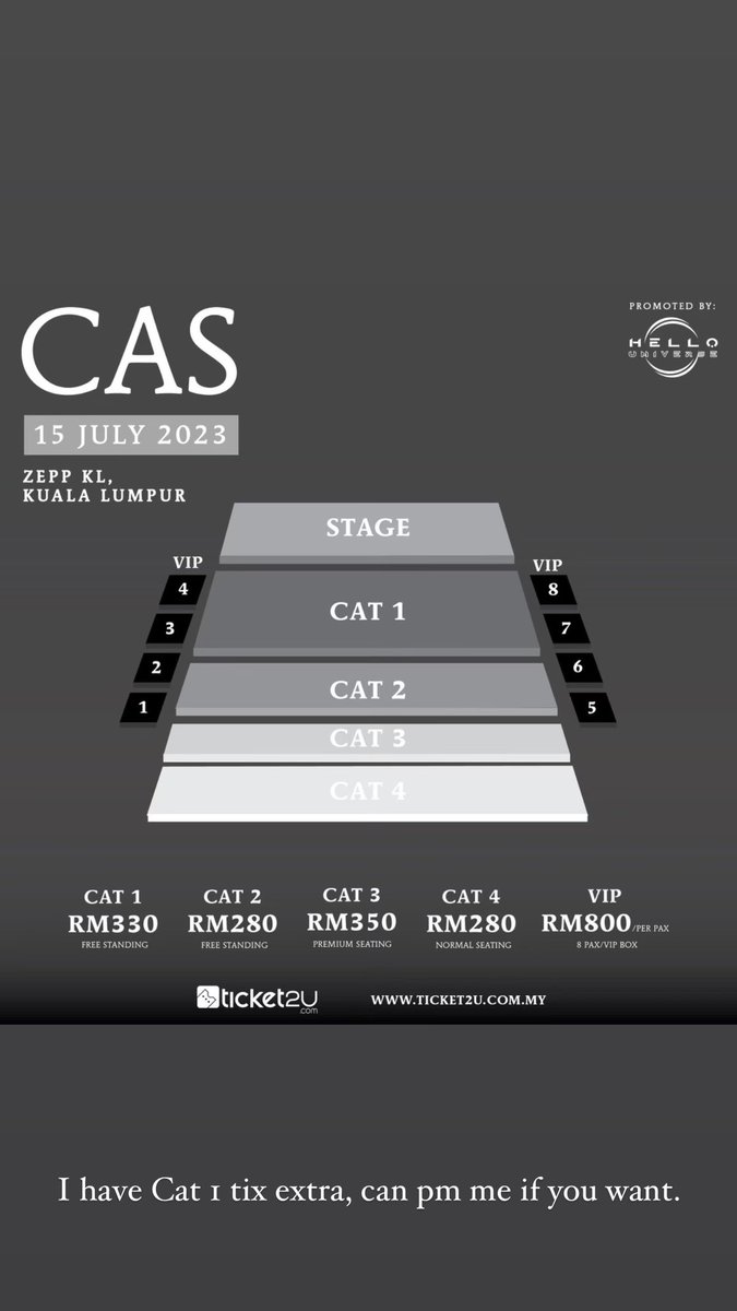 Chiaroscuro2112's tweet photo. Hello guys. I just wanna post it again. I have tickets for Cigarettes After Sex extra in CAT 1 live in KL. Do let me know if you want. And honey, i dont have time scamming people. I only take payment upon COD. We will meet around KL.
#CASLiveInKL #casinkl #CASKL https://t.co/4c41QQv2b3