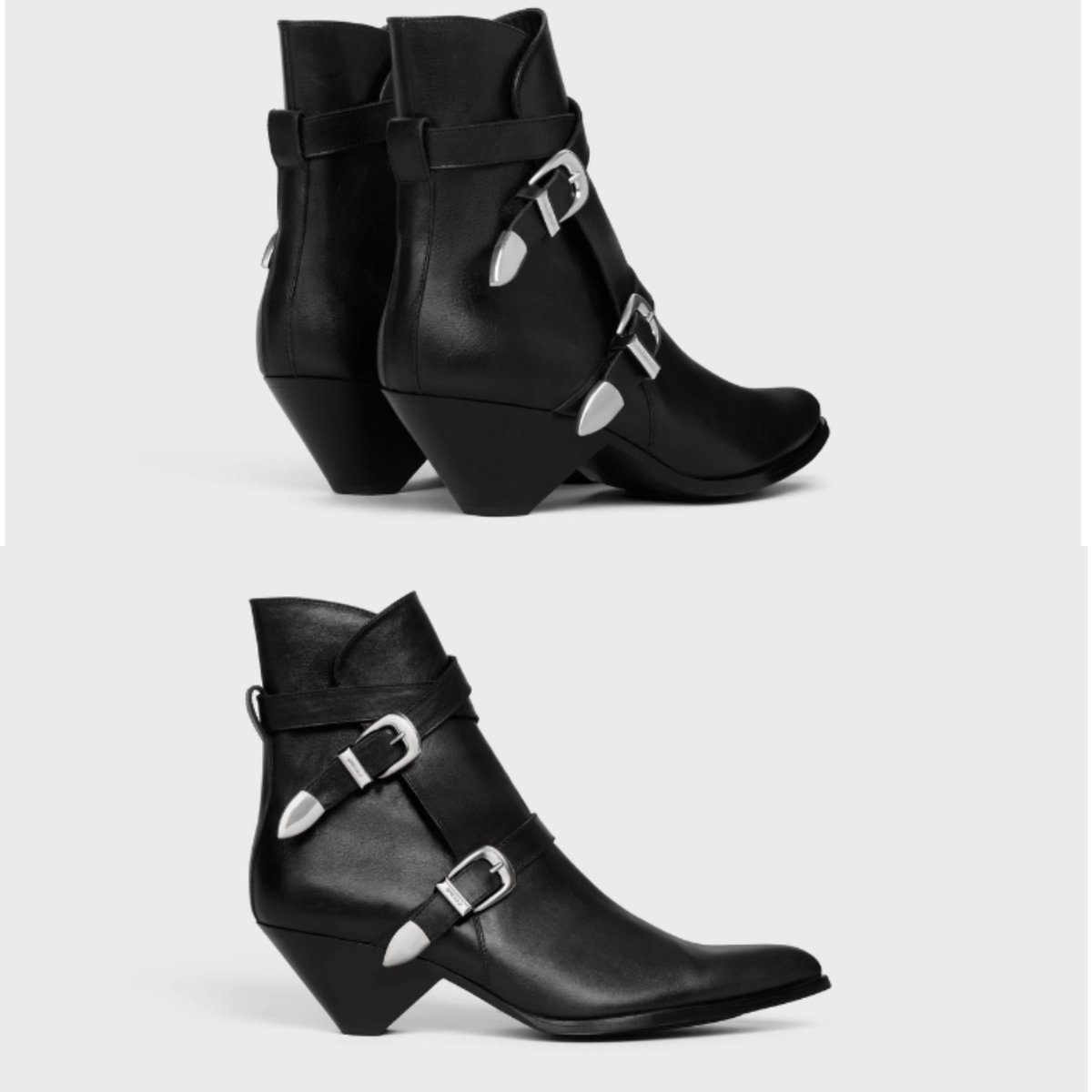 mybwits's tweet photo. Taehyung is wearing Double Buckle Zipped Conique Boot in Shiny Calfskin (CELINE) https://t.co/lHyMho0g1Z