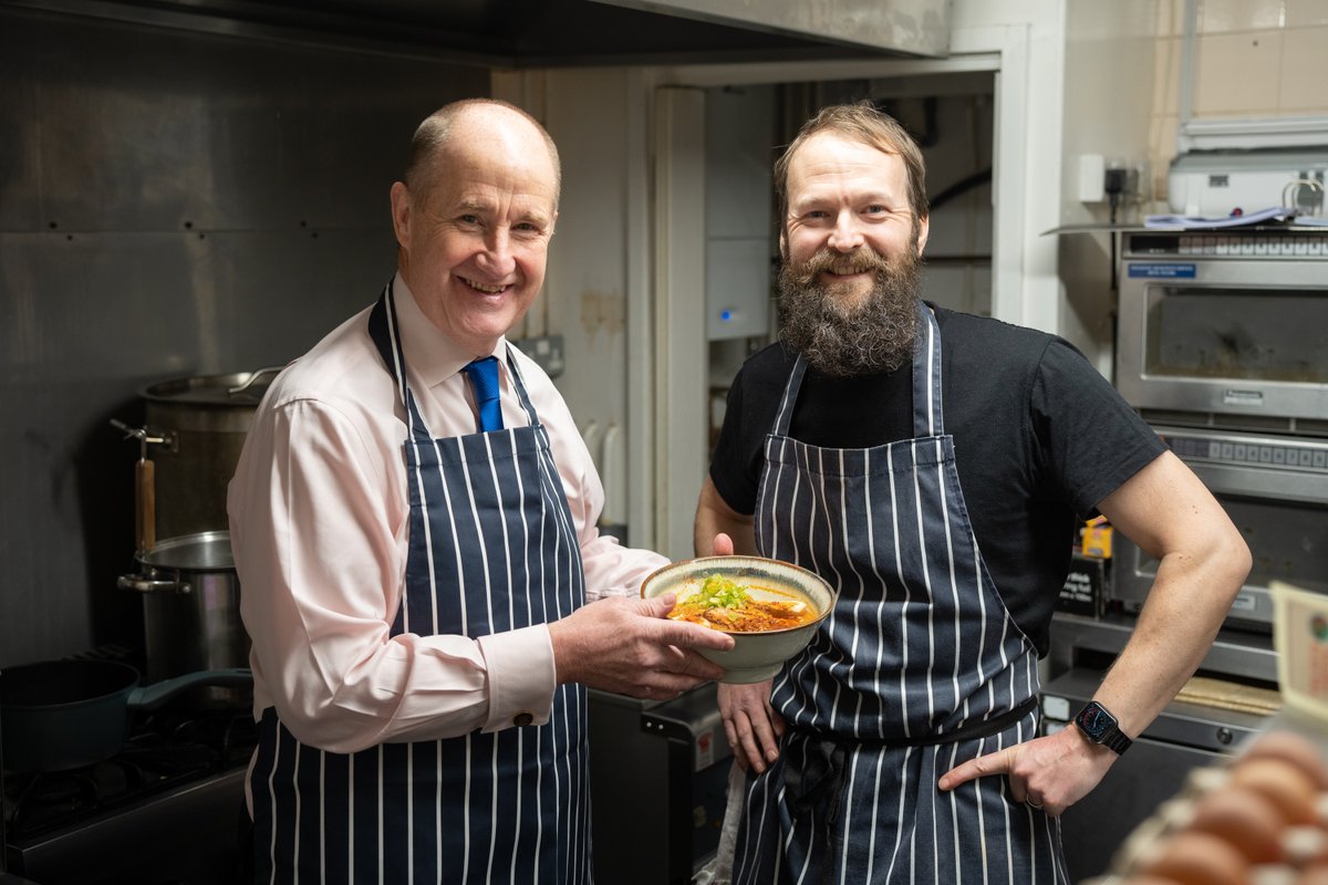 British Business Bank (@britishbbank) on Twitter photo Our @StartUpLoansUK programme has supported over 100,000 start ups across the UK.
Small Business Minister <a href="/kevinhollinrake/">Kevin Hollinrake MP</a> visited James Fraser, founder of <a href="/RamenElectra/">RamenElectra</a> in St Albans, who received the 100,000th #StartUpLoan to turn his passion for ramen into a full-time business Our @StartUpLoansUK programme has supported over 100,000 start ups across the UK.
Small Business Minister <a href="/kevinhollinrake/">Kevin Hollinrake MP</a> visited James Fraser, founder of <a href="/RamenElectra/">RamenElectra</a> in St Albans, who received the 100,000th #StartUpLoan to turn his passion for ramen into a full-time business