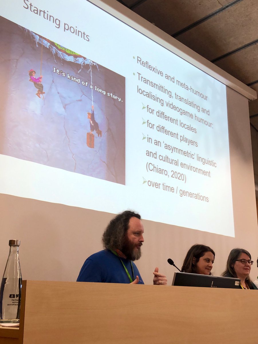 TransmediaCat's tweet photo. #Fun4All6 Next, #WillNoonan will discuss the localisation of point-and-click humour across generations, focusing on the example of the game "Return to Monkey Island". #Localisation #Localization https://t.co/0ha462maaz