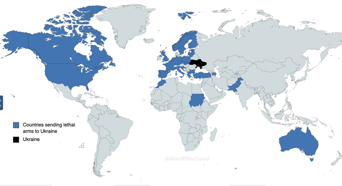 CatarinaLeiroz's tweet photo. Esses são os países que estão abastecendo a Ucrânia de armas e soldados.

Quem ainda não sabe que estamos em plena guerra do Ocidente Geopolítico contra a Rússia?

A Ucrânia é apenas o campo de batalha. É uma guerra planejada pela OTAN (em documentos públicos) desde sua fundação. https://t.co/daLhSk9LLj
