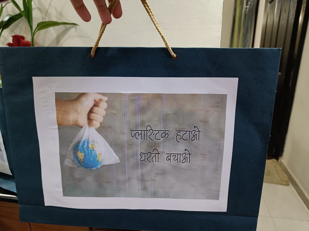 nisharai_ggc's tweet photo. preparations going for creating awareness to protect #environment tomorrow at a gathering for 200 plus ladies at #Noida #Reused & #recycled paper carry bags to make these poster bags now to walk on Ramp.. letโs pledge #SayNo2plastics #Planttrees #SaveEarth @jan_jagran @CeoNoida https://t.co/Gp1Mgq7KCf