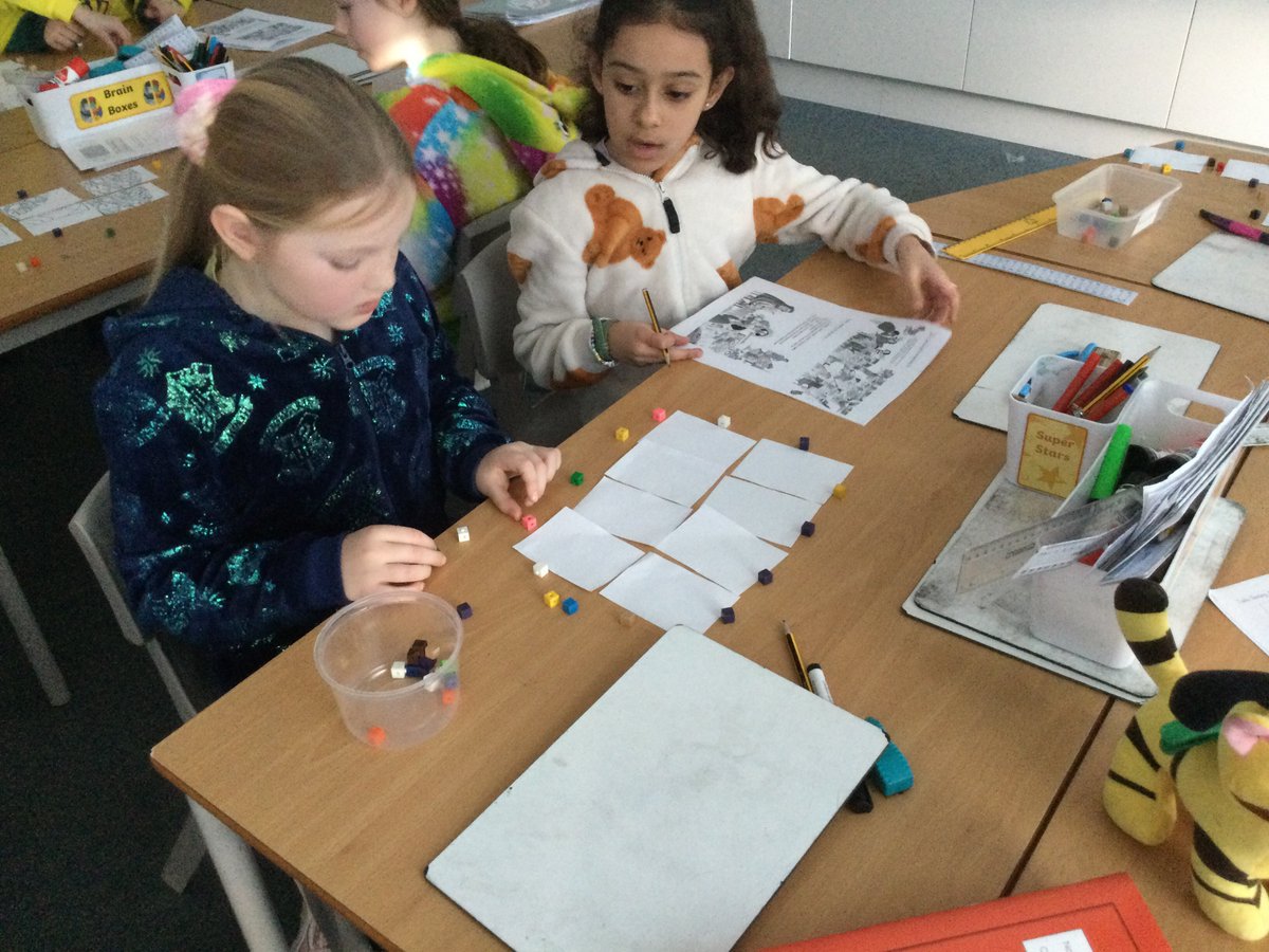 ThamesideSch's tweet photo. #GBFtps enjoyed working out the different table plans and their perimeters from our #NumberDay book, Spaghetti and Meatball for All #Mathstps https://t.co/qG4OVo33tR