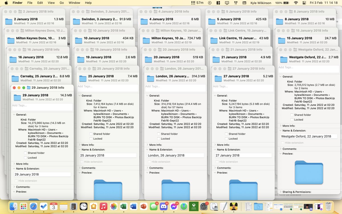 KyleWilkinson46's tweet image. Was hoping Finder was going to give me the total size of these folders if I pressed "Get Info", I was in for a shock. #MacOSProblems