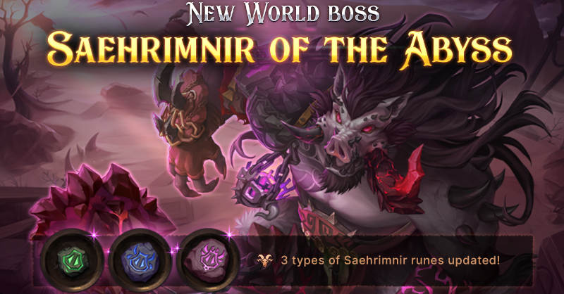 NineChronicles's tweet photo. 🐗 @NineChronicles Update 🙀

The eternally damned boar chieftain, #Saehrimnir has returned from the abyss! Get your gears ready for the World Boss! 

Also, ⚔️ #ArenaSeason10 is just around the corner!

Check out more details 👇
