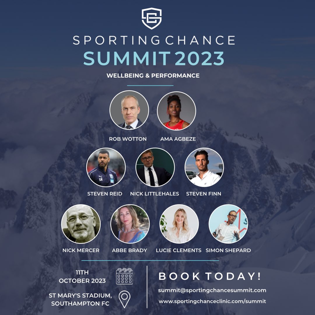 🗣 SPORTING CHANCE SUMMIT LINE UP REVEALED 📢 📅 11th October 2023 📍St Mary's Stadium @SouthamptonFC 🎟 TICKETS ON SALE MONDAY 6th FEBRUARY sportingchanceclinic.com/summit