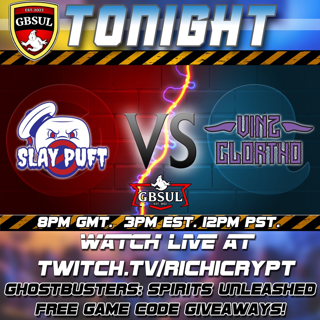 TONIGHT! THE TITANTIC TITANS OF TERROR VS THE HORRIFYING HERALDS OF GOZER AT TWITCH.TV/RICHICRYPT
Catch it live at 8pm GMT. 3pm EST. 12pm PST!
#twitch  drops will be active, and you can win yourself a copy of @ghostbusterssu  Kindly provided by @illfonic  for the occasion!