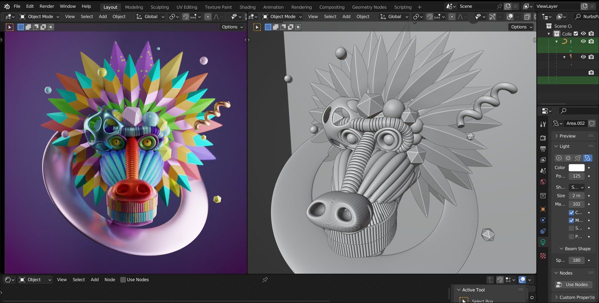shieverski's tweet photo. Another thing I'm pushing is this mandrill and planning to do a youtube timelapse, what do you think?
#3danimal #mandrill #art https://t.co/KHRTuAe42W