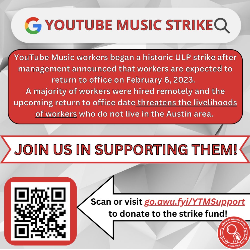 Alphabet Workers Union (AWU-CWA) tweet media
