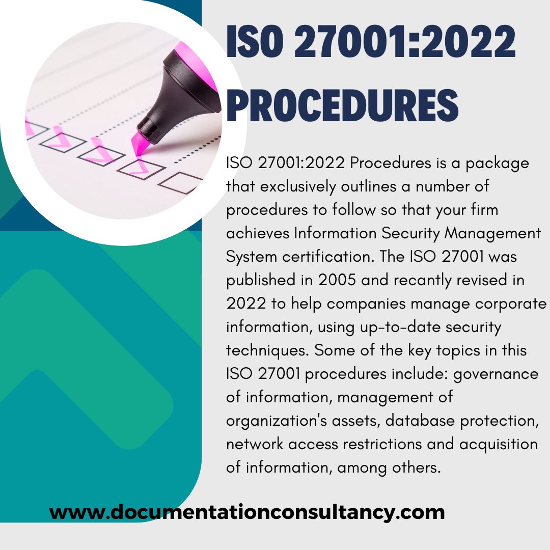 iso_consultant's tweet photo. Find out more here:https://t.co/YFrzMMKSUB
#iso27001 #iso27001certification #iso270012022 #informationsecuritymanagement #leadauditor #audit #internalauditor #internalaudit #internalauditors #iso27001_2022 #iso27001auditor #iso27001leadauditor #internalauditor #leadimplementer https://t.co/H8tkqeFmse