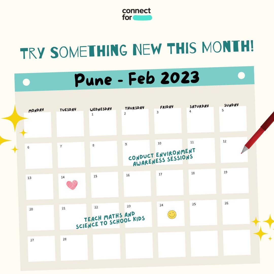 ConnectforCf's tweet image. Are you looking for unique volunteering opportunities in February in your city?
Check out our monthly calendars ✨

Head to the link - bit.ly/ConnectForfeat… to register for the opportunity of your choice!

#ConnectFor #volunteering #volunteeringopportunities #volunteersofindia