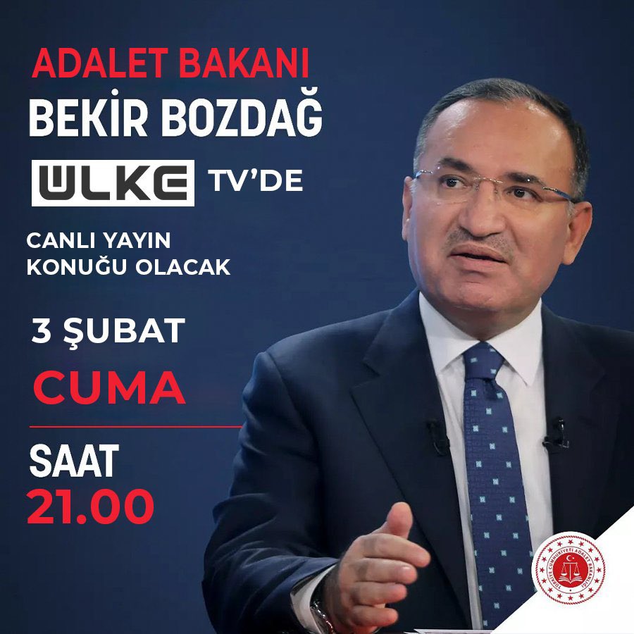 Akşam saat 9 da Adalet Bakanımız Sn. Bekir BOZDAĞ Ülke TV de canlı yayın konuğu olacaktır. 

7 Yargı Paketi ile ilgili etkinlik yapalım. Yargı paketinin ve maaş iyileştirmesinin durumunu soralım.

Etkinlik için tag;
#infazkorumadevletinegüveniyor
