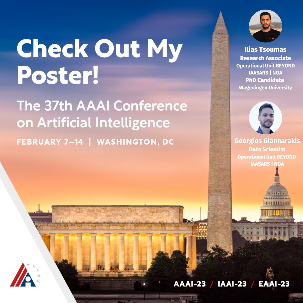 beyond_center's tweet photo. Our collegues, Ilias Tsoumas and Georgios Giannarakis are attending the 37th @RealAAAI Conference on Artificial Intelligence.

Check out their poster “Evaluating Digital Agriculture Recommendations with Causal Inference”.

#AAAI23 #AAAI #AI #ArtificialIntelligence #AbstractPoster https://t.co/1hPK4kb60V
