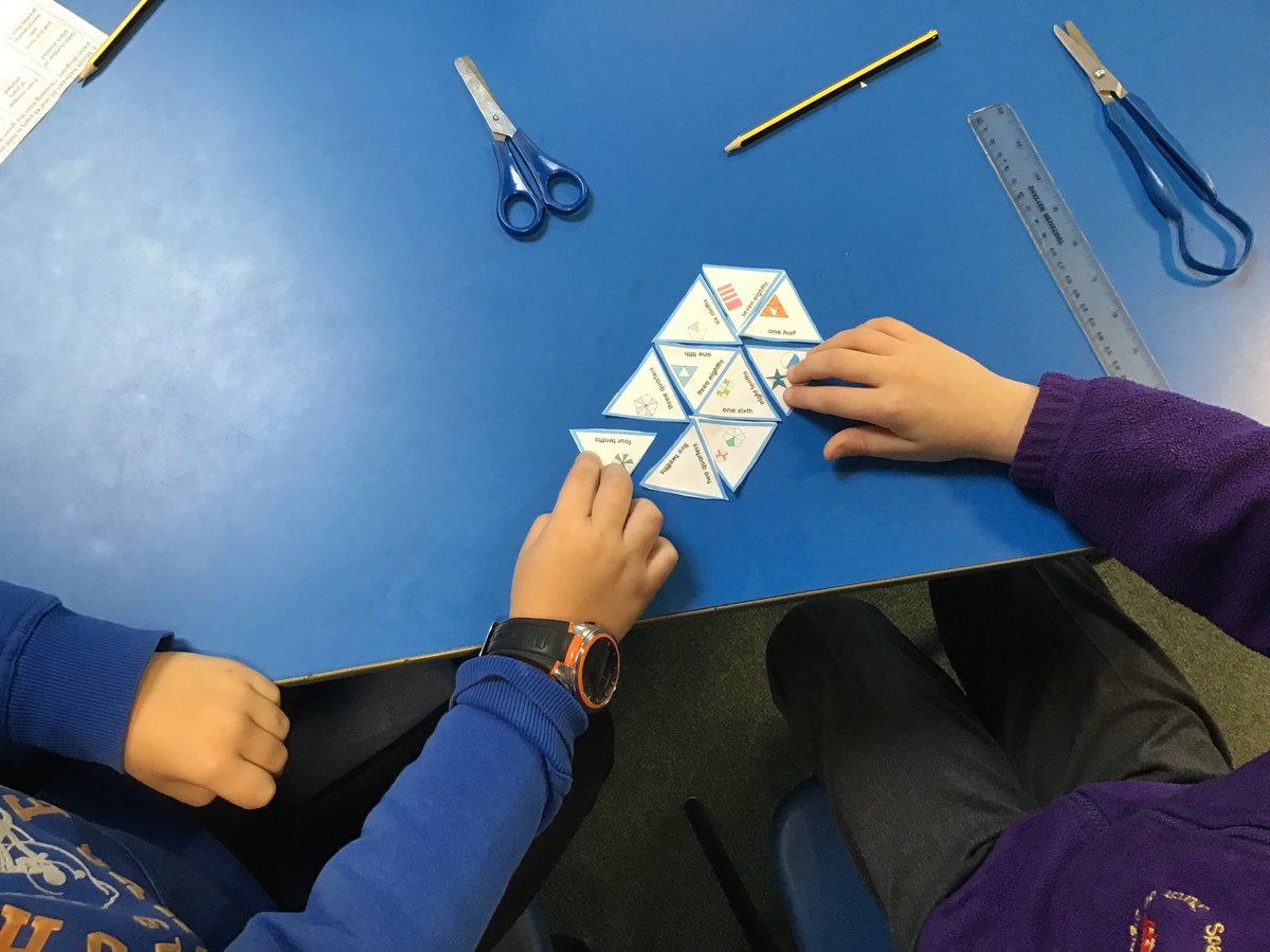 Y3SPCEDS's tweet photo. Year 3 tackling a fraction puzzle on ⁦@NSPCC⁩ Number Day. ⁦@SPCEDS⁩ ⁦@DHTSPCEDS⁩ https://t.co/FwE5jbsfUP