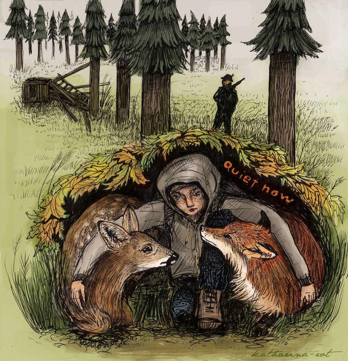 ¡NO A LA CAZA! ❌

Un dibujo de Katharina Rot.