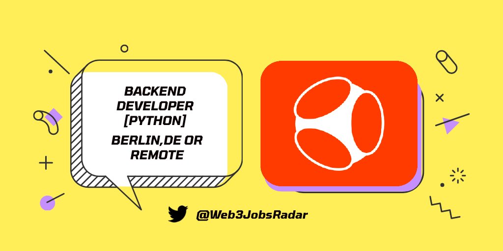 Web3jobsradar's tweet image. Backend Developer [Python]: Web3 Venture Builder at @_brainbot 

📍 Berlin,DE or remote
🚀 Develop multiple prototypes and MVPs for our web3 ventures per year. Play a critical role in bringing venture ideas to life, etc.

👉 bit.ly/3Yg3U9s

#web3jobs #pythonjob