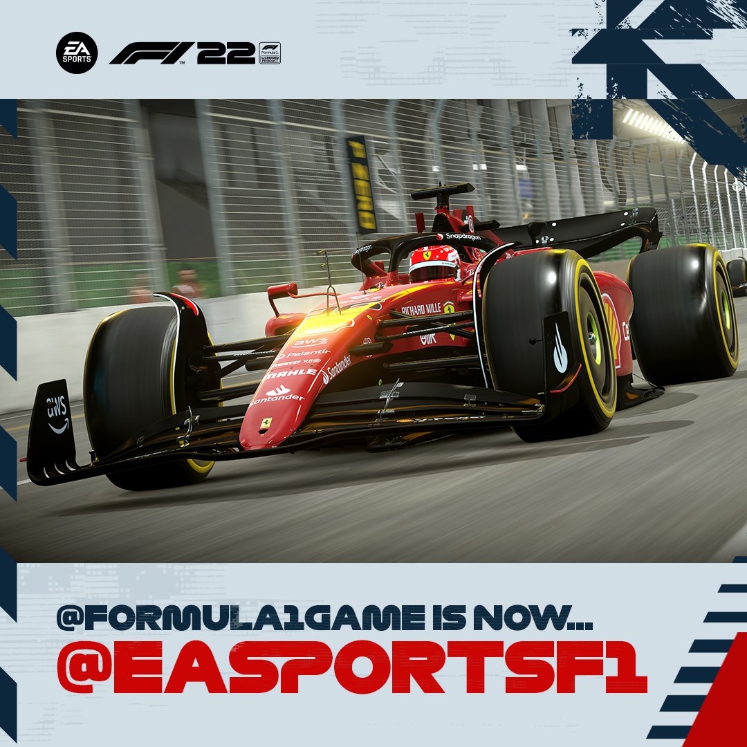 Same place, new name ✨

Formula1game is now @EASPORTSF1 👌