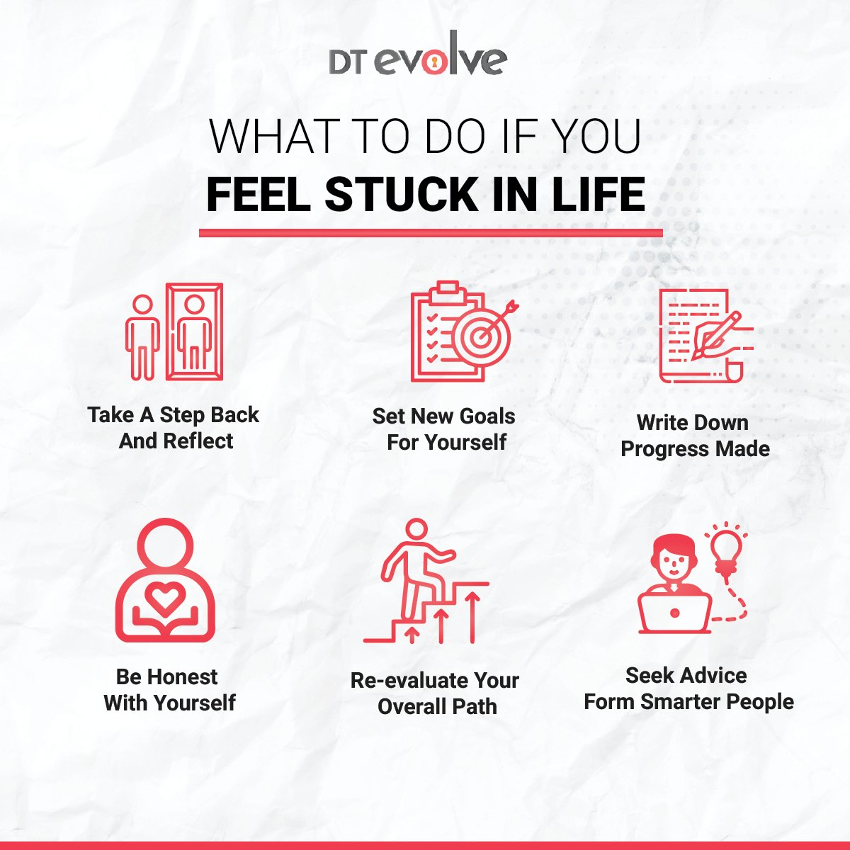 ✔️Feeling stuck and not sure what to do next? 
✔️It’s okay!  🥰 At DTevolve, we understand that sometimes it can feel like you’re in a rut and don’t know which way to turn. 
✔️Take the first step today: dtevolve.com

#DTevolve #feelingstuck #stuckinlife #mindsetshift